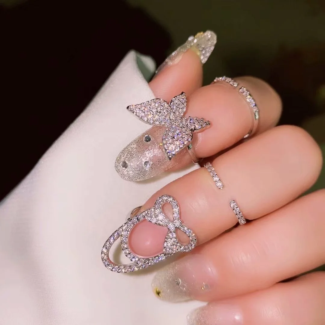 

Nail Ring Butterfly Shiny Ins Fingertip Exquisite Opening Adjustable Personality Style
