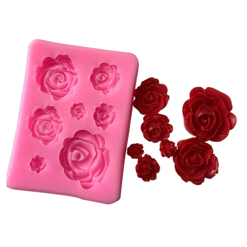 

XGY-28 DIY 3D Rose Sugarcraft Silicone Fondant Mold Wedding Cake Decorating Tools flower Resin Clay Gumpaste, silicon resin mold