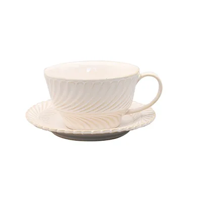 

Kiln change retro high-value ins style afternoon tea ceramic coffee cup and saucer set, Picture