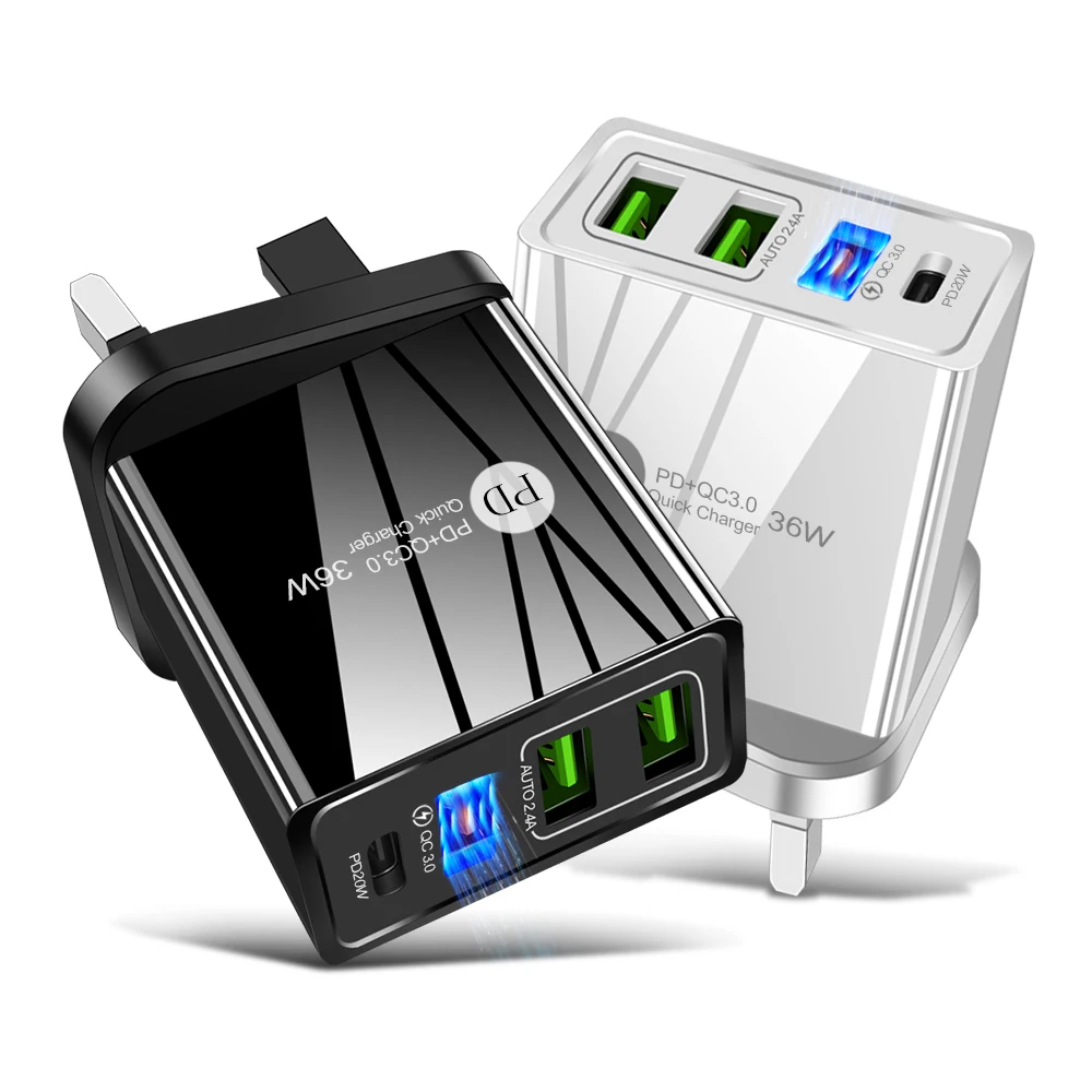

Amazon US/EU/UK Type C QC3.0 USB Wall Charger PD 20W Super Fast Mobile Phone Charger For Iphone For Android