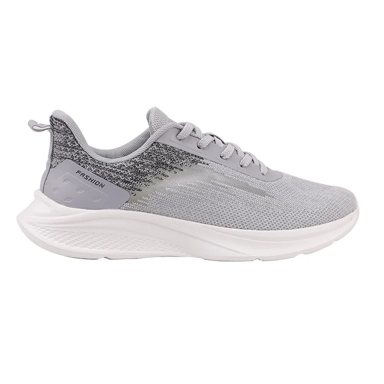 

Fashion Outdoor Men Breathable Male Sports Shoe Popular Men's Casual Fly-woven Upper Sneakers, Pink, purple, black gray, white, gray, beige