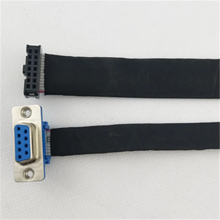 Professional Factory Custom Wiring Harness 22AWG 7pin IDC Male to DB9 Female Connector Flat Ribbon IDC Cable - ANKUX.COM