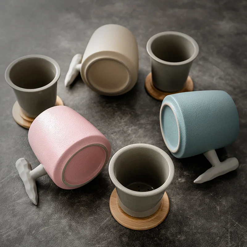 

Fashion Stoneware cup mug Solid Mug personalized mugs Tea Cup with Lid Gift Box Custom logo, Solid color
