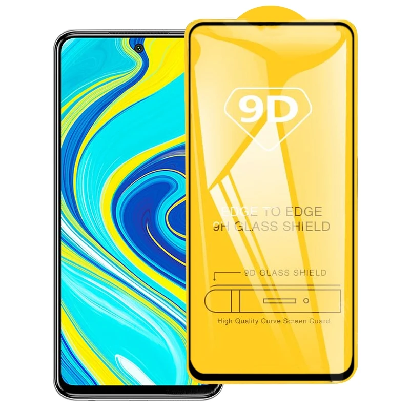 

Hot sale 9D tempered glass screen protector for xiaomi redmi note 9 pro