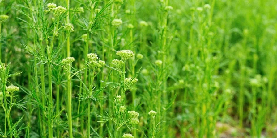 Growing dill in a backyard garden