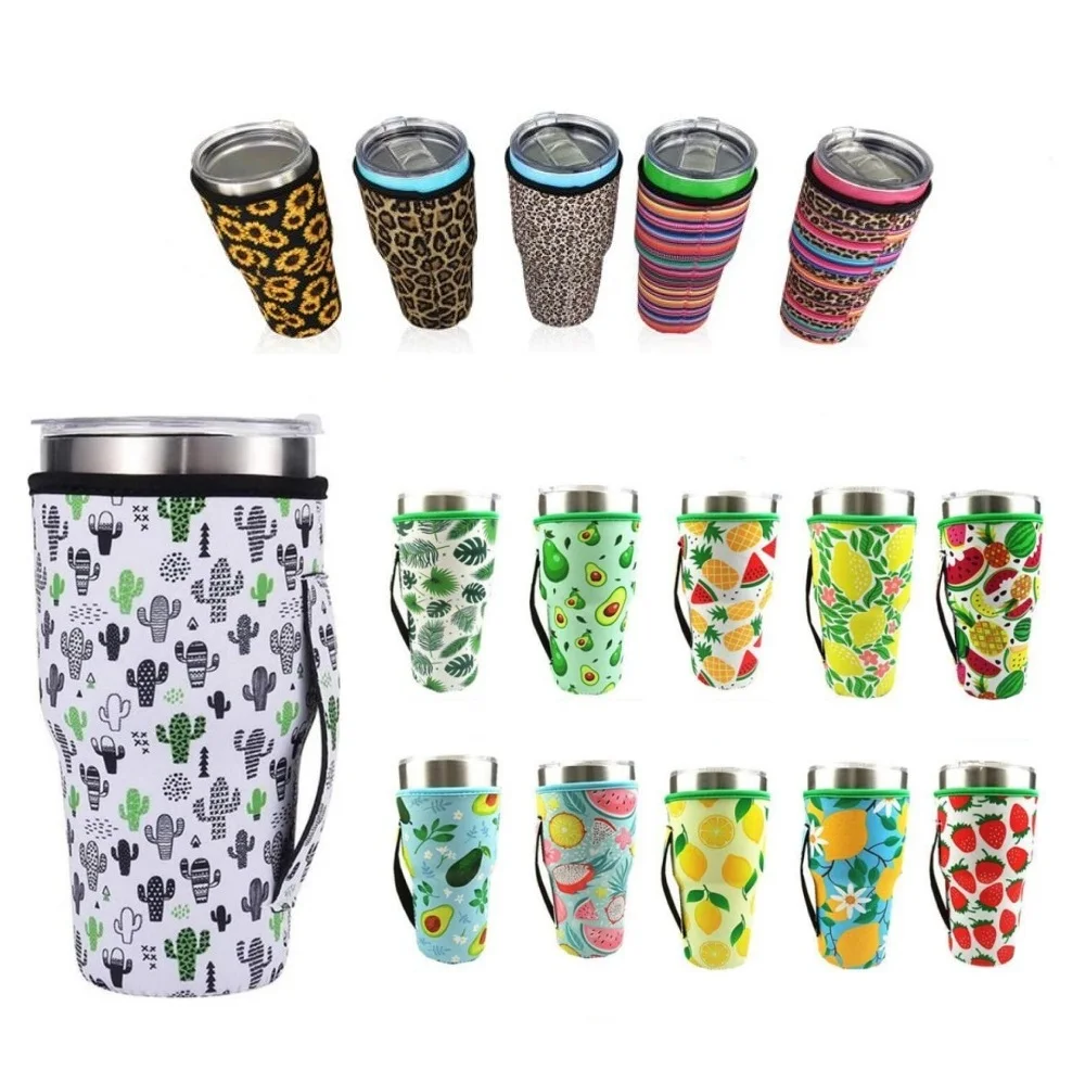 

41 Designs Neoprene Tumbler Holder Cover Bags 30 OZ Reusable Neoprene Insulated Sleeve Bag Coffee Mugs Cups Water Bottle Cover