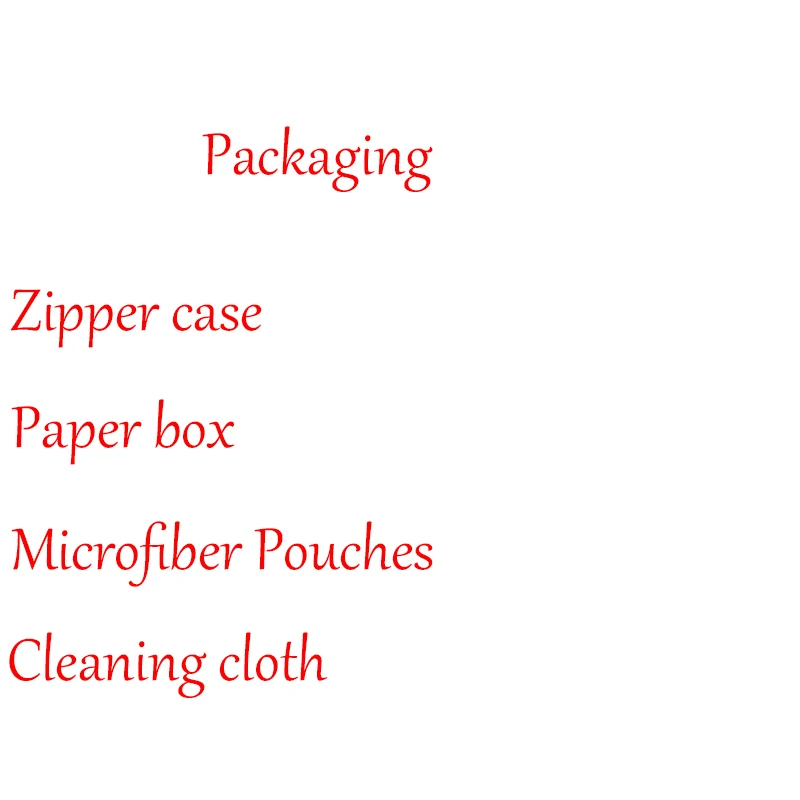 

Original sunglasses packaging case box and microfiber cloth