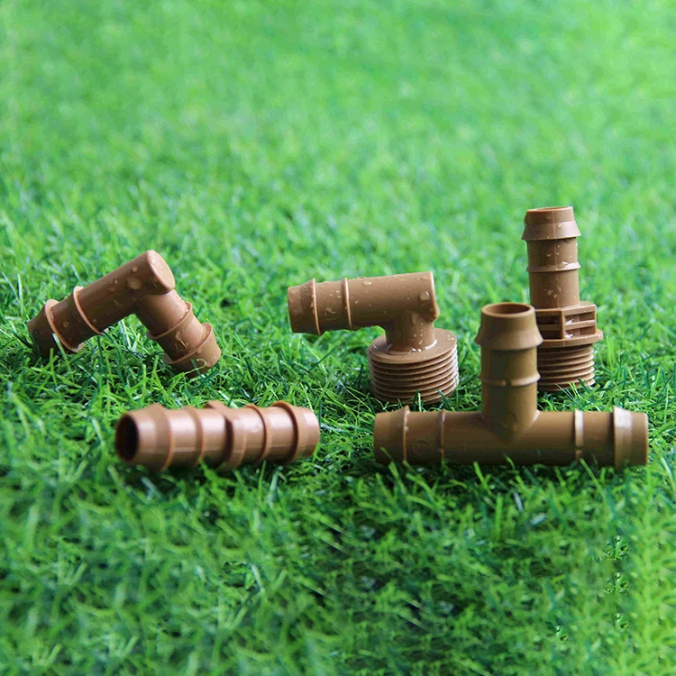 

Water-Saving Irrigation System Small Component Plastic Connector Irrigation Pipe Fitting, As shown