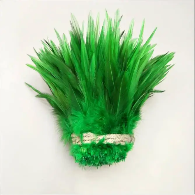 
5-6' Rooster Saddle Feathers strung 