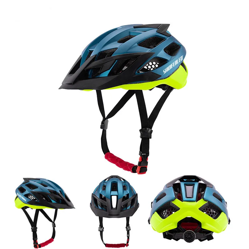 

Adjustable Mountain Bicycle Helmet Cycling and Outdoor Sport Protection Helmet with Brim, Black, black+white, black+red, blue+green, gray+pink, lake blue