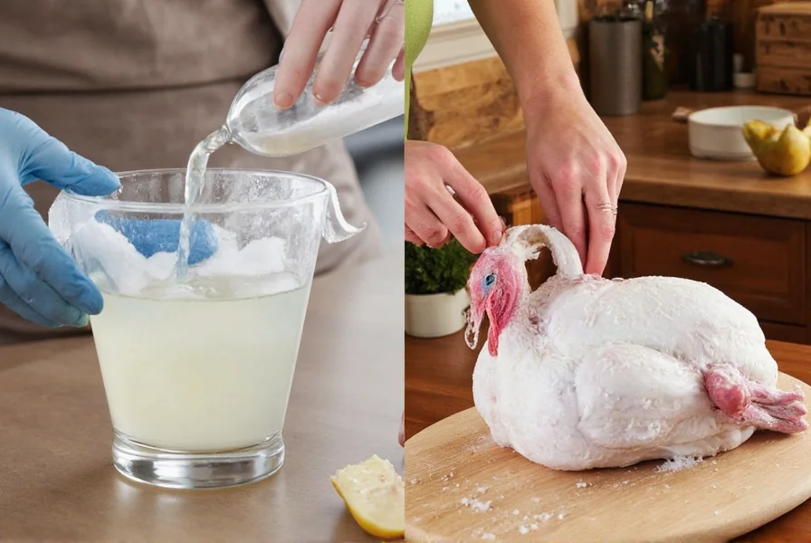 Turkey in hot water before plucking