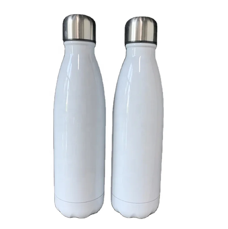 

white Blank Sublimation 17oz Stainless Steel double wall sport bottle water bottle DIY, Black