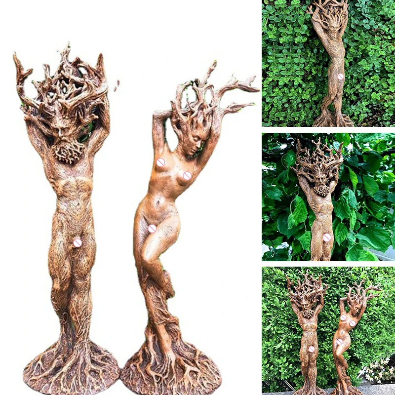 

Forest God Statue Resin Crafts Garden Sculpture Forest Goddess Statue Resin Ornaments Garden Handicraft Decor Home Yard Decor, As picture