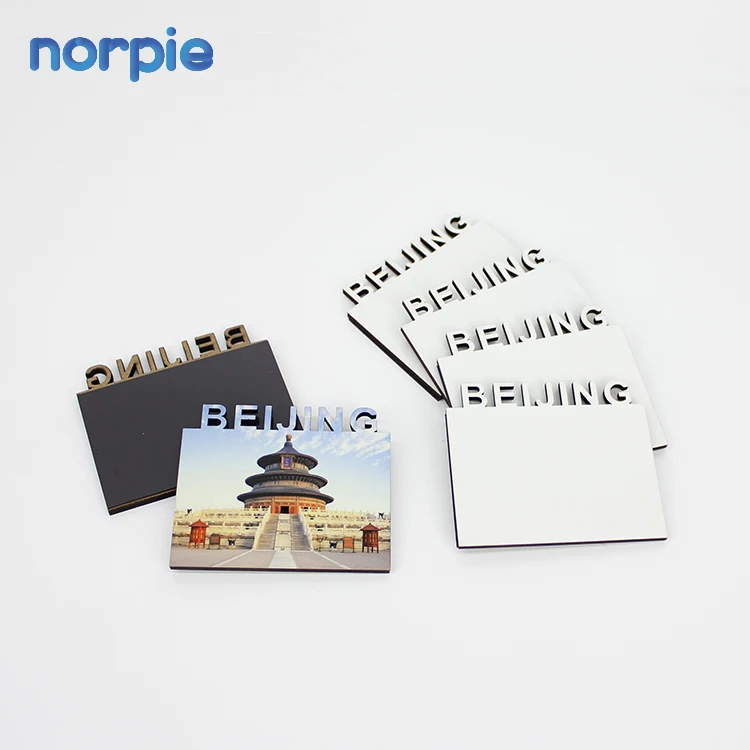 
Promotional High Quality Sublimation Wood Blanks Rectangle Fridge Magnets 