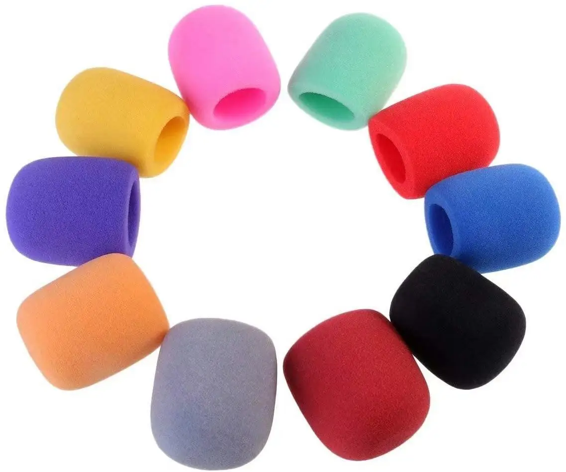 

Free Shipping Assorted Sponge 75mm Microphone Covers Stage Foam Mic Cover Handheld Mic Windscreen Covers