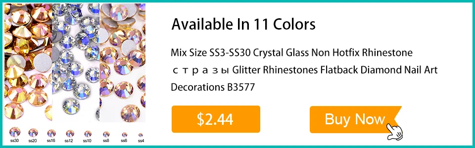 Oleeya New Arrival Solid White Crystal Glass Glitter Flatback Rhinestones Flatback Diamond Nail Art Decoration