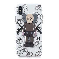 

New fashion Kaws with the same x xs xr xs max gray white silicone case for iphone case