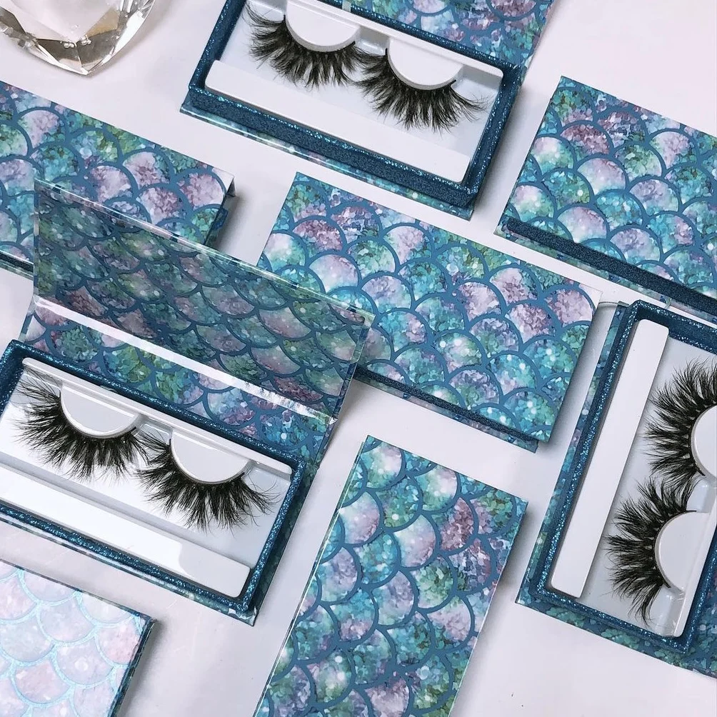 

Own Brand custom package Siberian Mink individual silk mink lashes with Custom Packing box