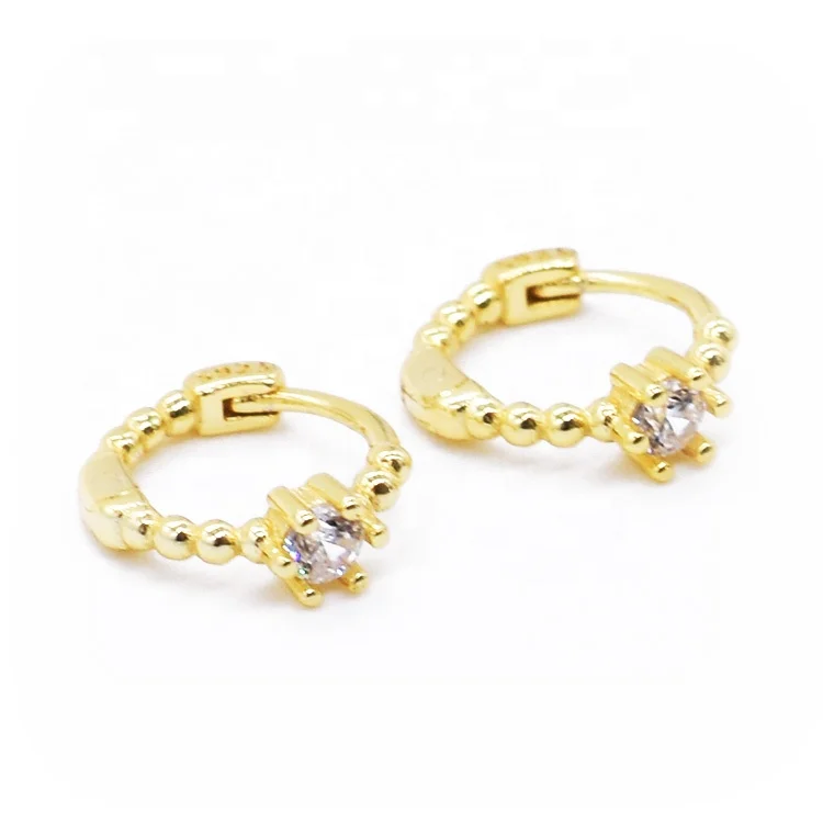 

Handmade wholesale 925 sterling silver jade gold plated hoop earrings