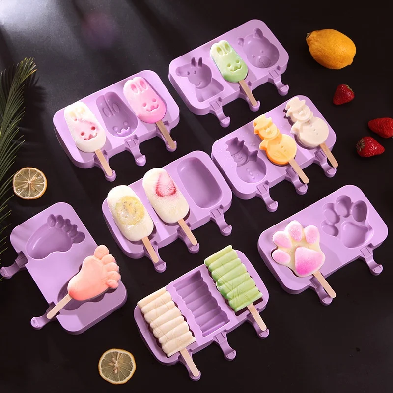 

Creative DIY Animals Shaped Popsicle Silicone Mold DIY Popsicle Ice Cube Pudding Jelly Chocolate Mold