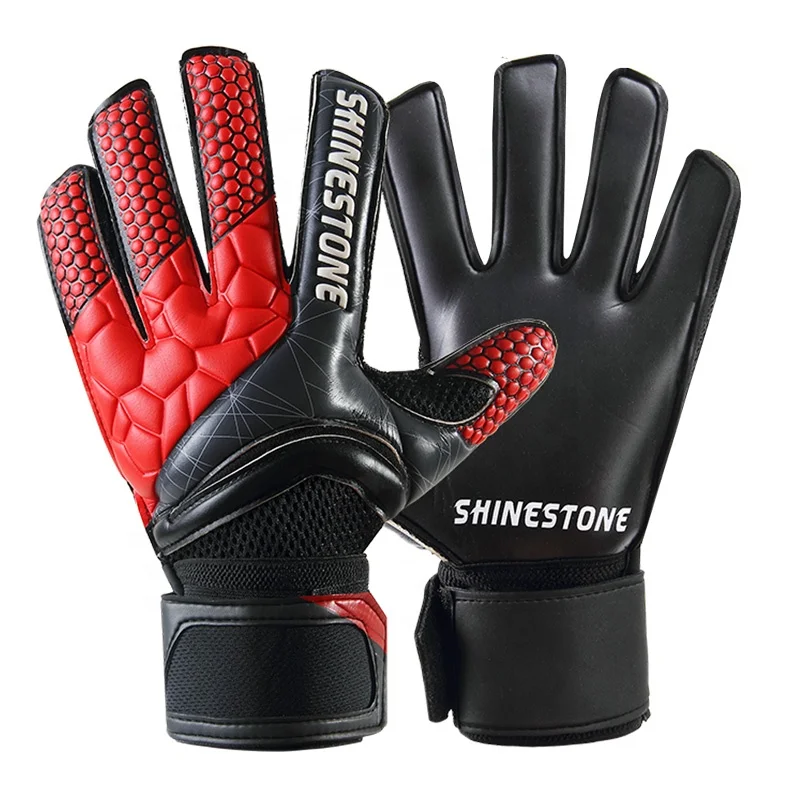 

2020 Wholesale Kids Adults Soccer Goalkeeper Goalie Gloves Professional 4mm Latex With Finger Protection
