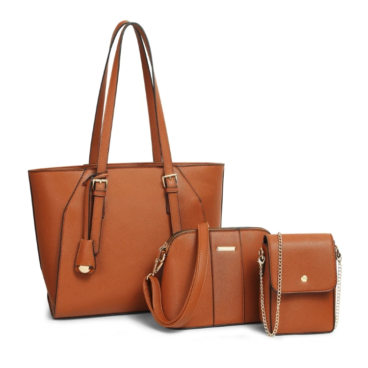 

2022 Wholesale 50pcs custom logo 3 in 1 purses and handbag women hand bags luxury designers famous branded