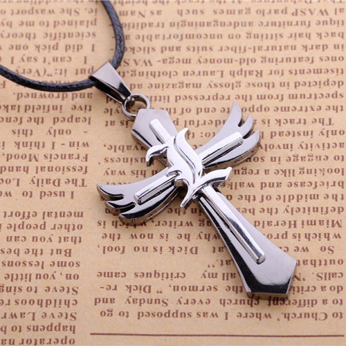 

Amazon Hot Sale High Quality Anime L Logo Double Cross Necklace Death Note Necklace Pendant for Cosplay