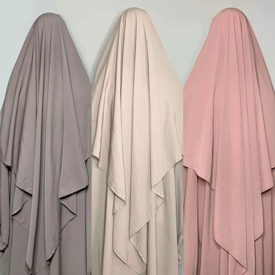 

Muslim women long hijab Islamic Khimar Prayer big scarf full cover head shawls headscarf