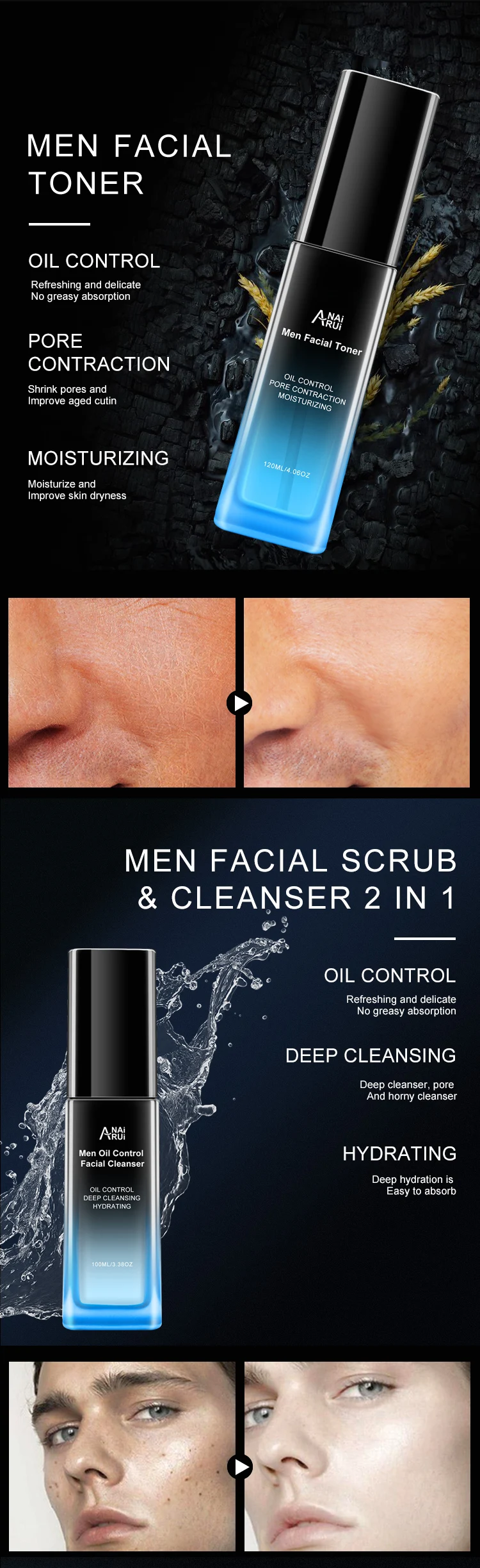 organic men's face wash
