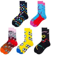 

1000+ different high quality mens fashion happy aliexpress cotton crew socks custom