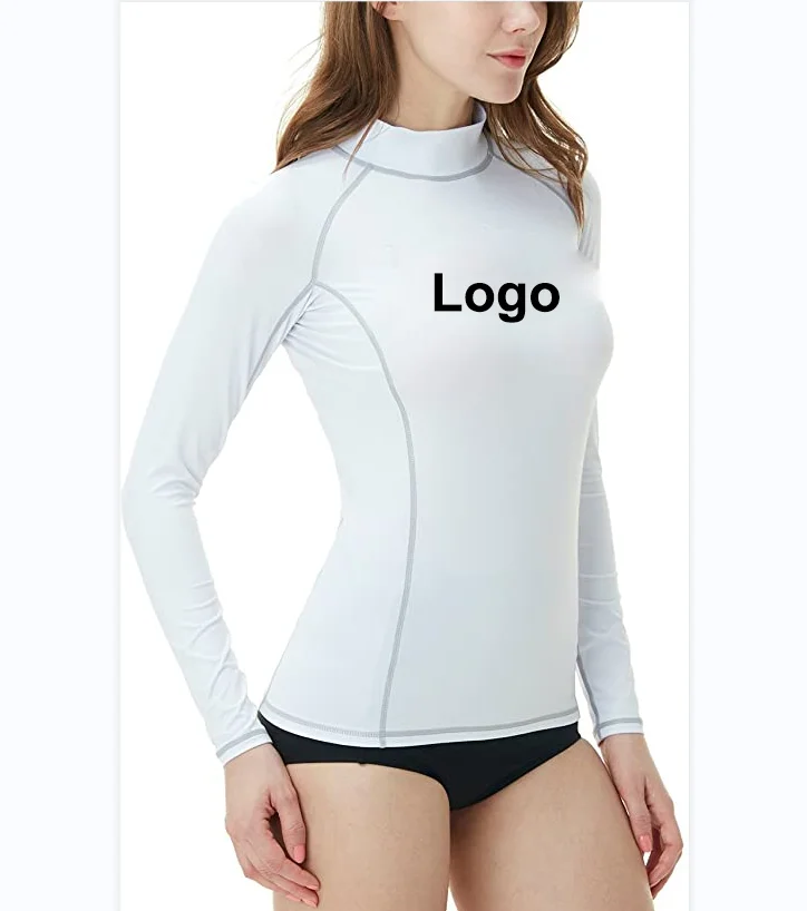 

Hot Sale Custom Made Water Beach Surf Swim Shirts UV/Sun Protection Swimwear Women's UPF 50+ Long Sleeve Rash Guard