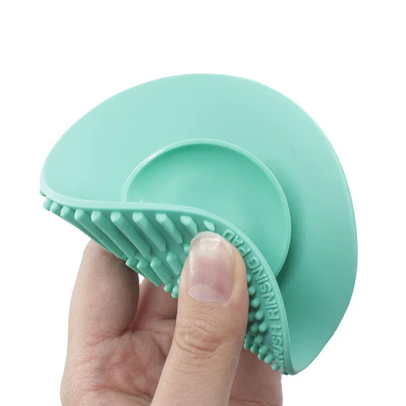

Silicone Scrubbing Pad Makeup Brush Cleaning Pad Beauty Custom Makeup Brush Cleaner, Pink/green