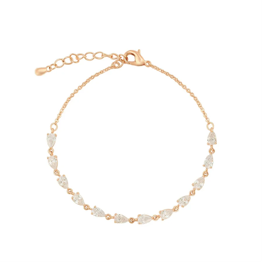 

YMbracelet-598 xuping jewelry elegant luxury new design of environmentally friendly copper diamond set rose gold bracelet