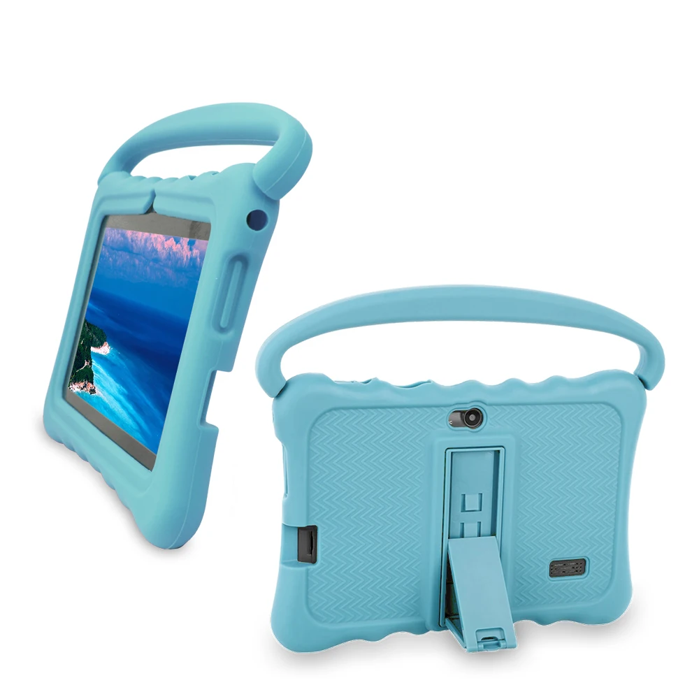 

Shockproof Silicone Case, 7 inch Tablet PC Case With Handle And Stand For Veidoo Kids Tablet PC T8 (8.3x6.3x0.8 inches)