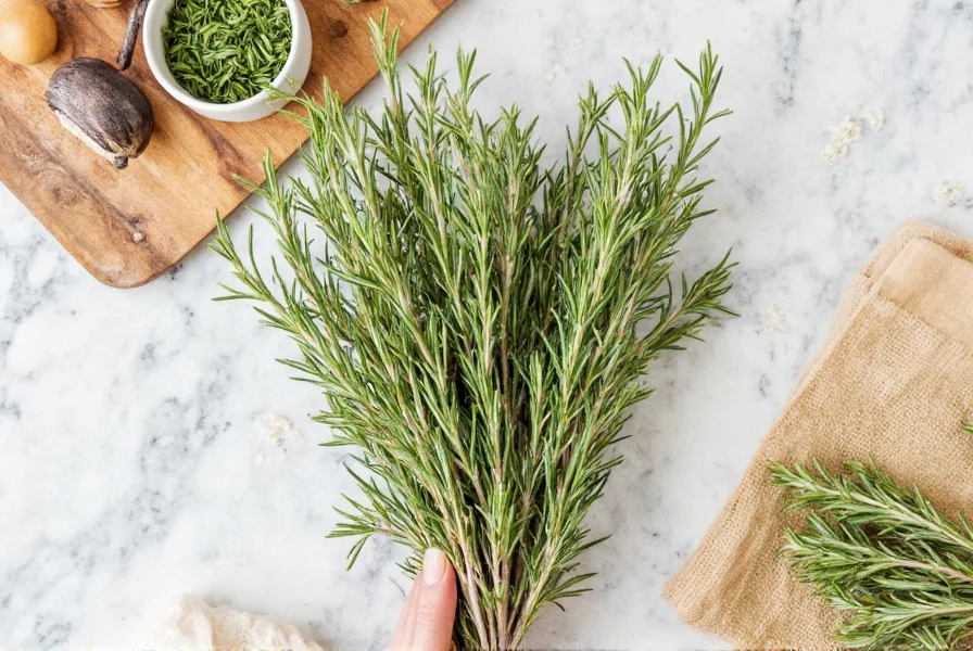Glass Jars Storing Dried Herbs Including Rosemary