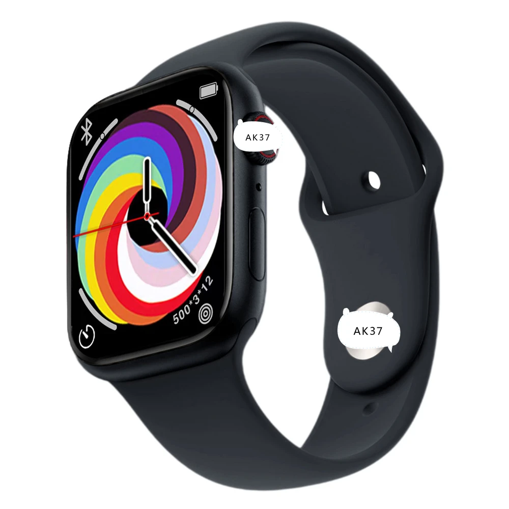 

Fast delivery IWO AK37 smart watch 7 series 1.75inch touch screen with heart rate monitor sport smartwatch BT call for android