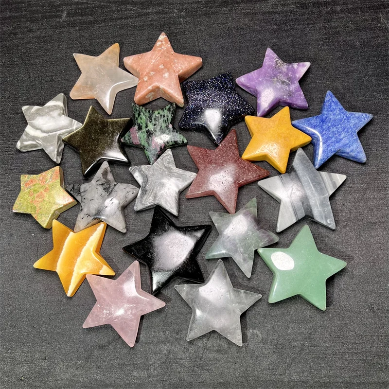 Wholesale Natural Crystal Quartz Stone Mixed Star Crystal Star Hand Carved for Sale Gift