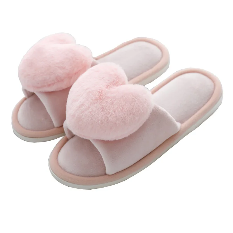 

New Style Plush Slippers Opening Slippers Cotton Winter and Autumn Ladies Indoor Home and Outdoor Slippers, 3colors