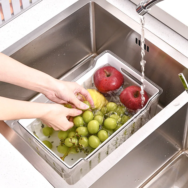 

Refrigerator Organizer Bins Stackable Fridge Organizers for Freezer, Kitchen, Cabinets - Clear Plastic Pantry Food Storage Rack, Transperent
