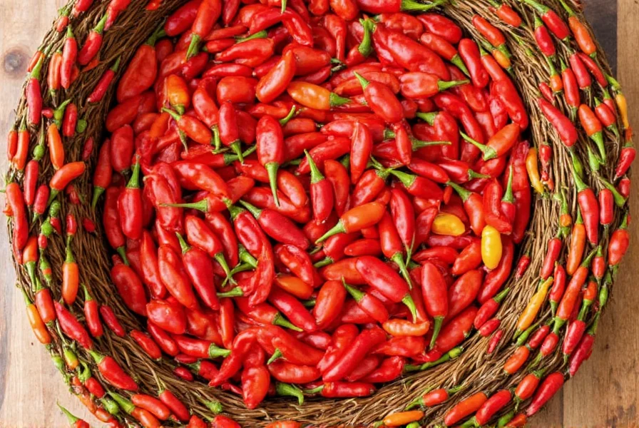 Various asian dishes with visible chili use