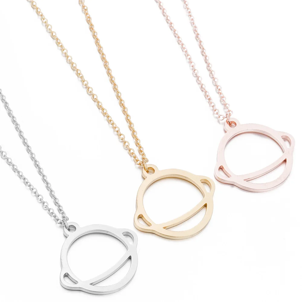 

Korean Personality Universe Planet Stainless Steel Necklace Dream Planet Necklace Jewelry, Picture