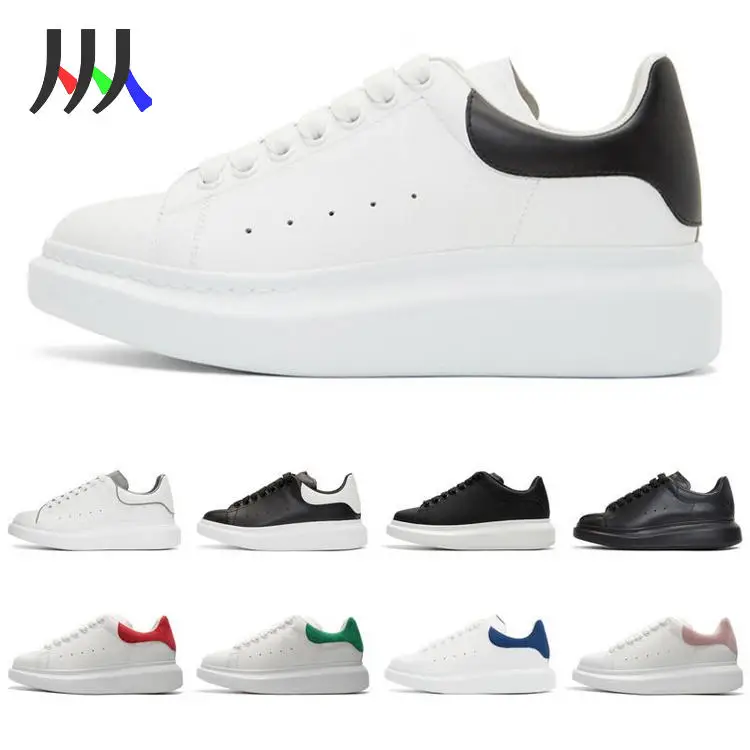 

Alexander Mq Black White Platform Classic Sports Skateboard Shoes Mens Womens Sneakers 3M reflective Heel Black shoes