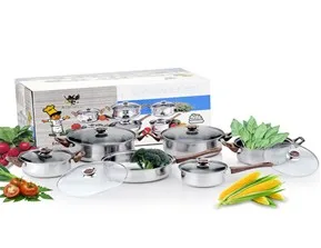 
Hot Sale Promotion Gift HAPPY BARON 12pcs Stainless Steel Cookware Set 