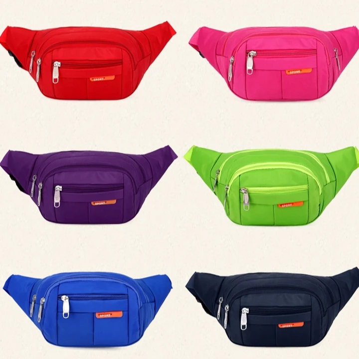 

2022 hot selling custom zipper leisure sports men women belt bum crossbody fanny pack waist pouch bag