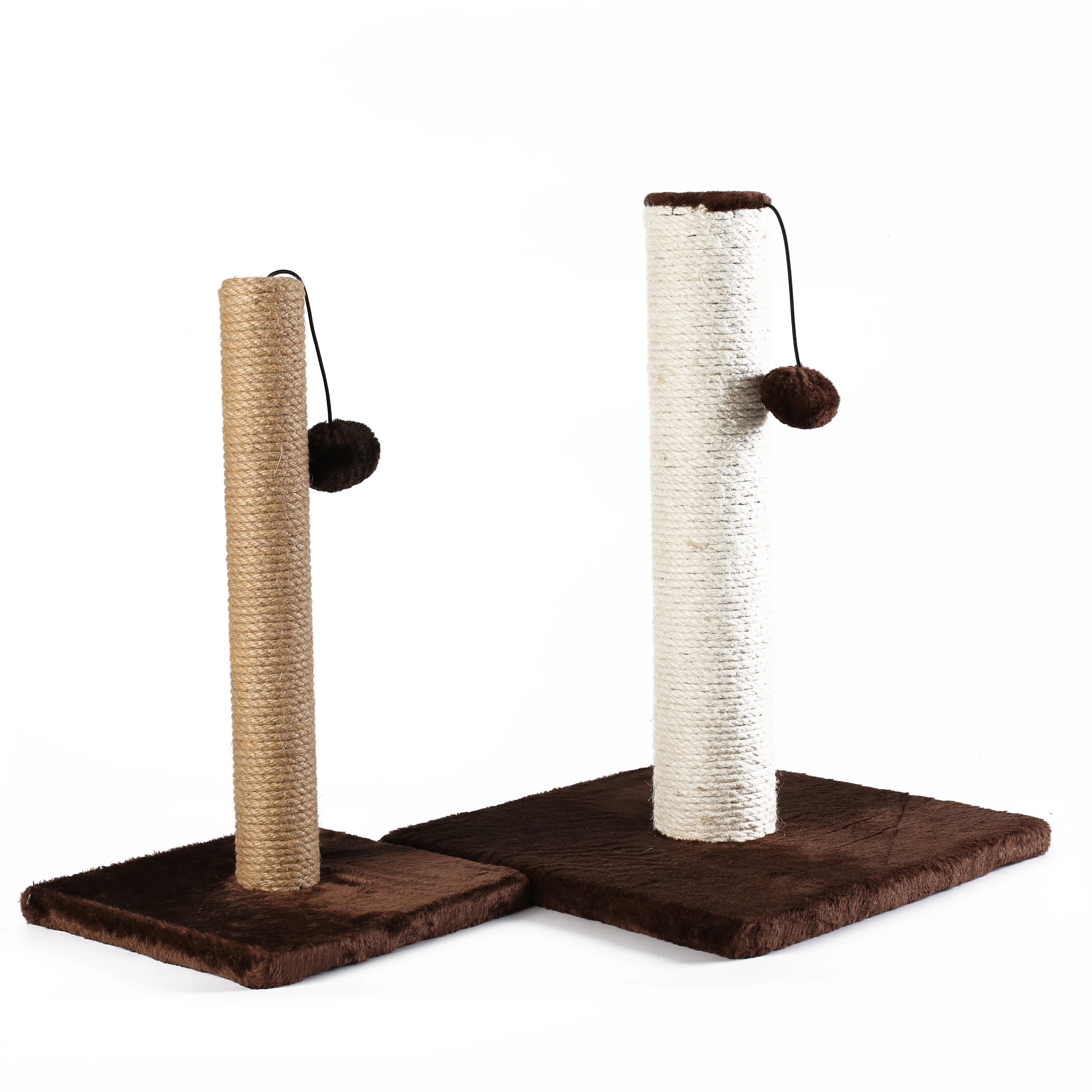

Petprime New Sisal Cat Scratching Post Small Cat Tree Furniture With Teaser Ball, As picture