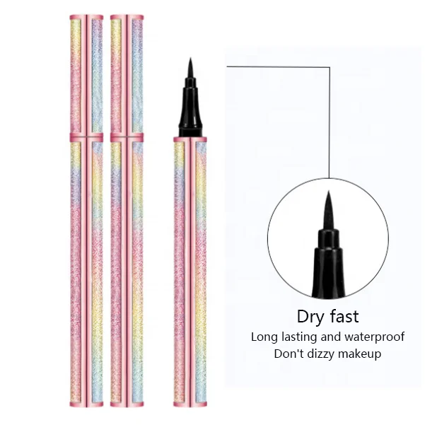 

wholesale black custom logo adhesive lash glue pen and brown mini liquid waterproof eyeliner glue pen