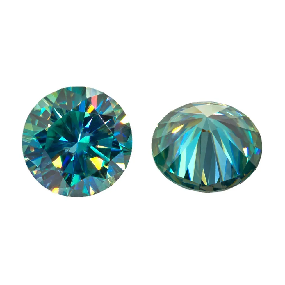 

Moissanite wholesale green 5 carat color loose Moissanite with GRA certificate