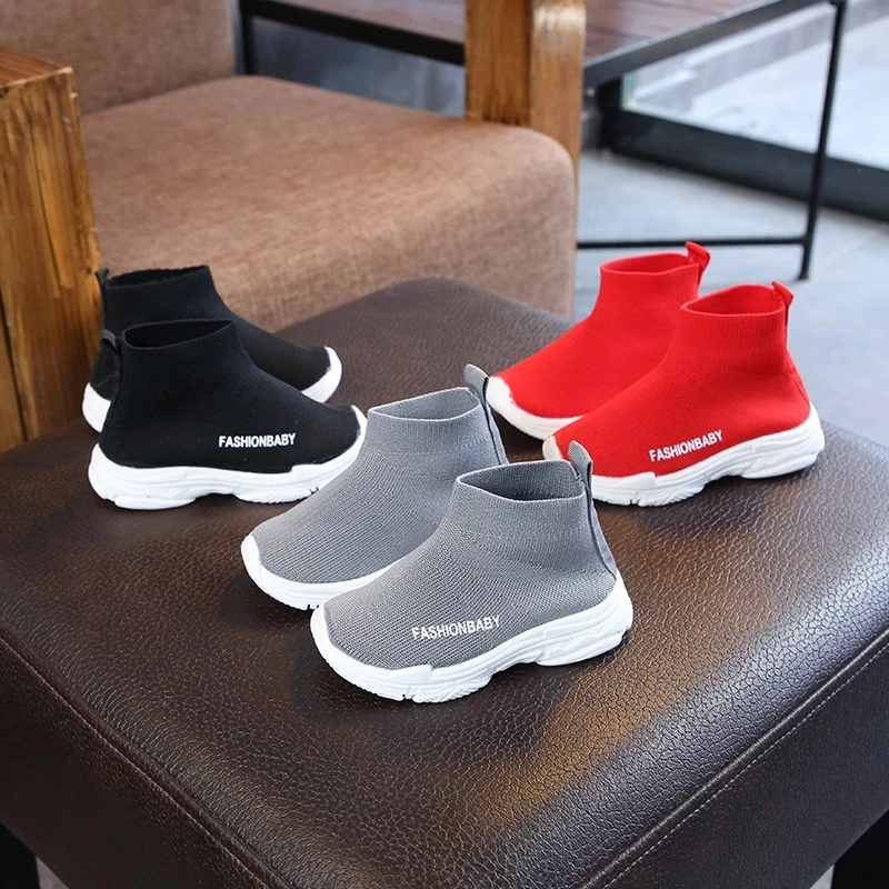 

2022 New Arrivals School Kids Boys Girls baby kids Knit canvas Sneaker Socks Soft Designer Casual Children's Shoes, Pantone color is available
