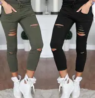 

2019 Latest Design Fashion Stretch Skinny Trousers Bulk Wholesale Jeans Women