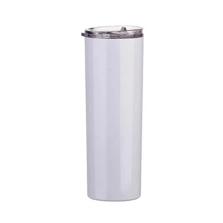 

15oz 20oz 30oz sublimation straight tumbler stainless steel double wall sublimation skinny straight tumbler with lid and straw
